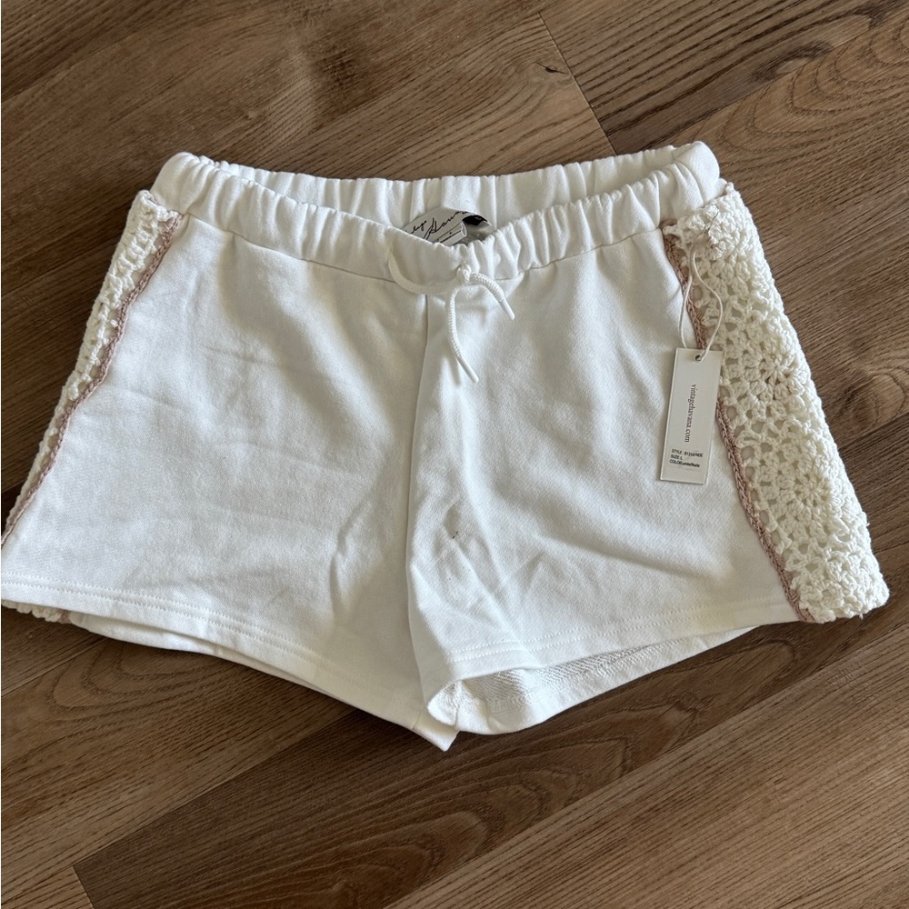 NWT Vintage Havana Crochet Square Lounge shorts